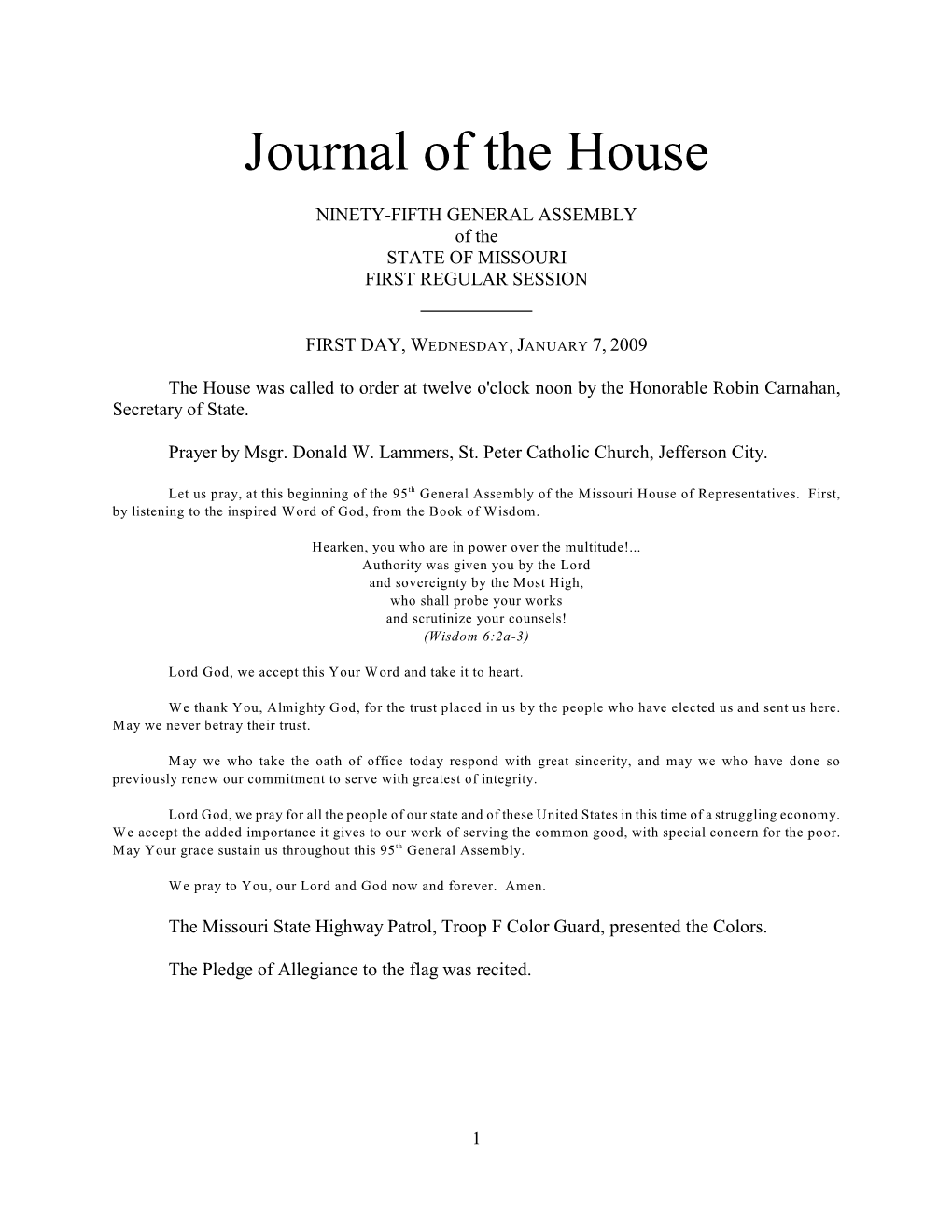 Journal of the House