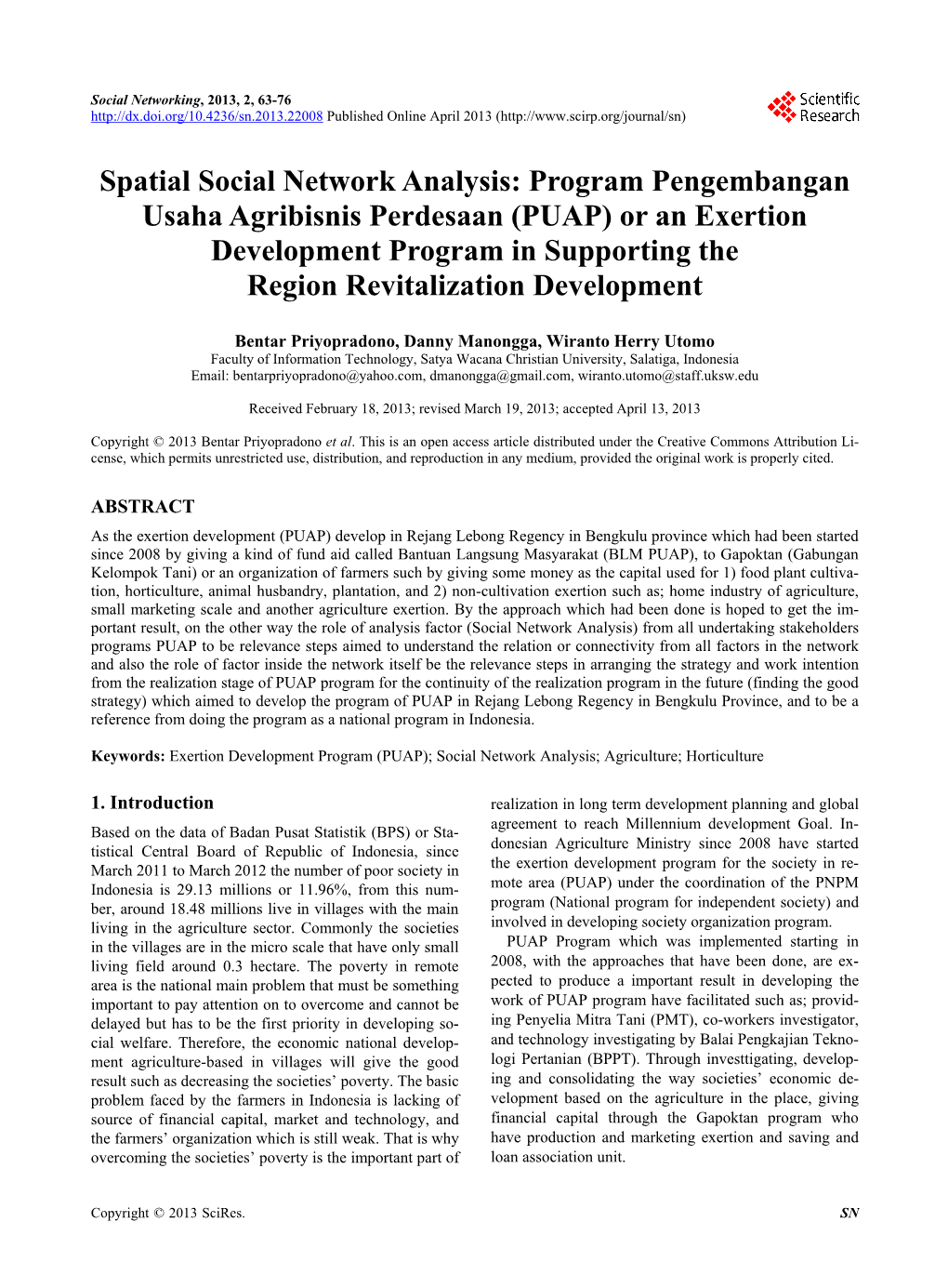 Spatial Social Network Analysis