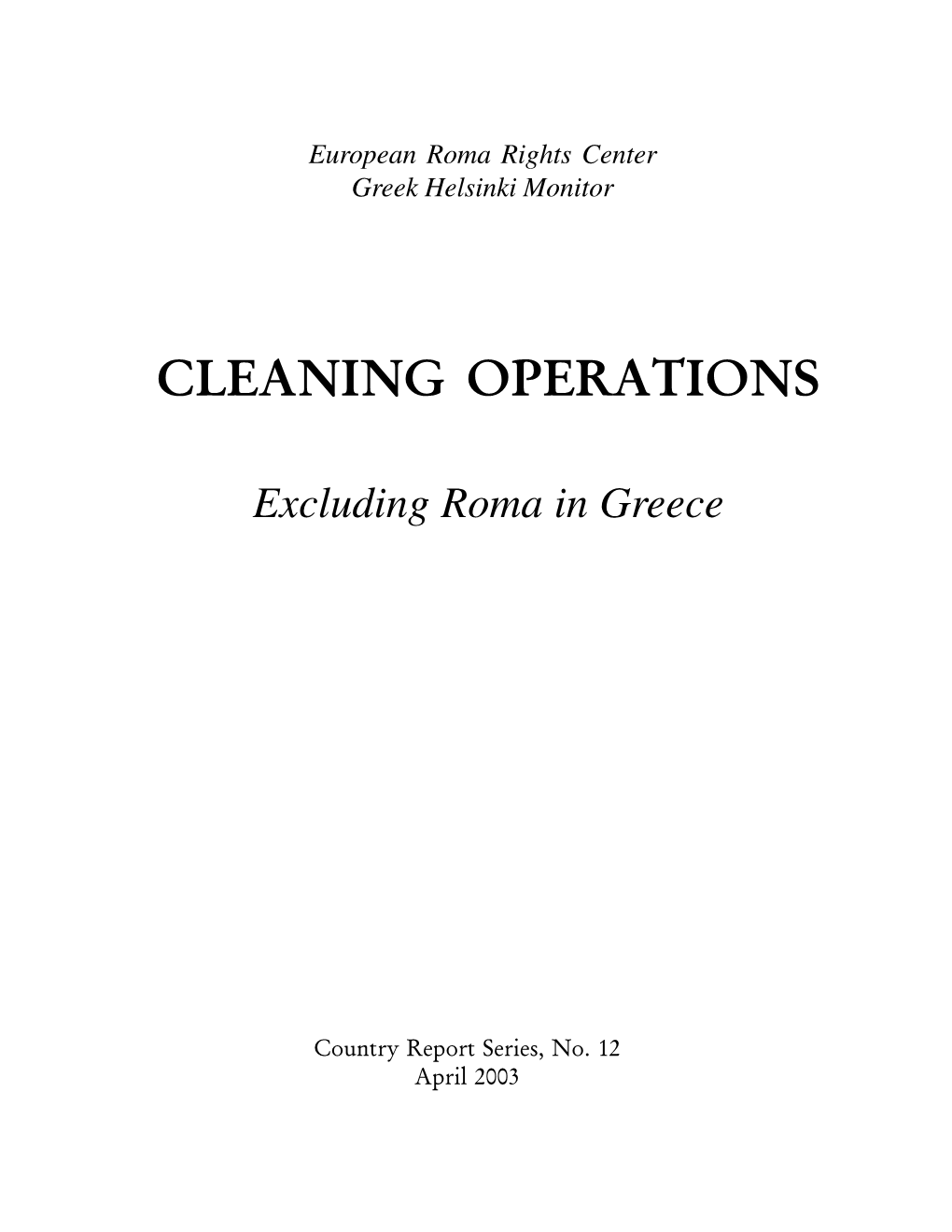 Cleaning Operations