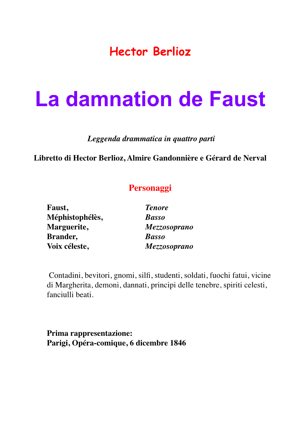 La Damnation De Faust