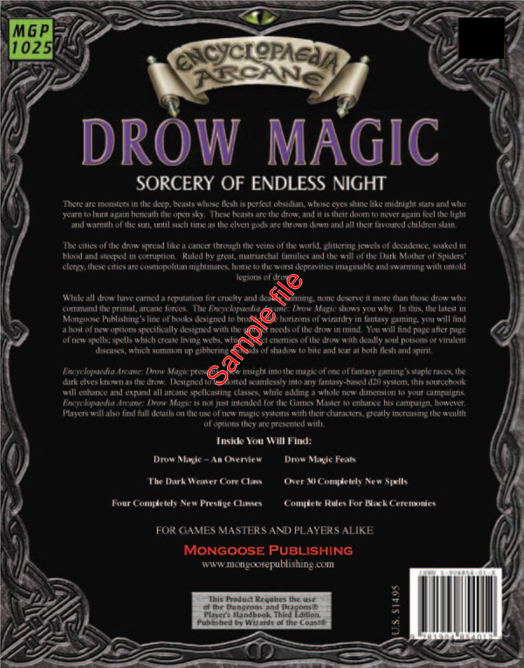 Drow Magic Patrick Younts Contents Credits