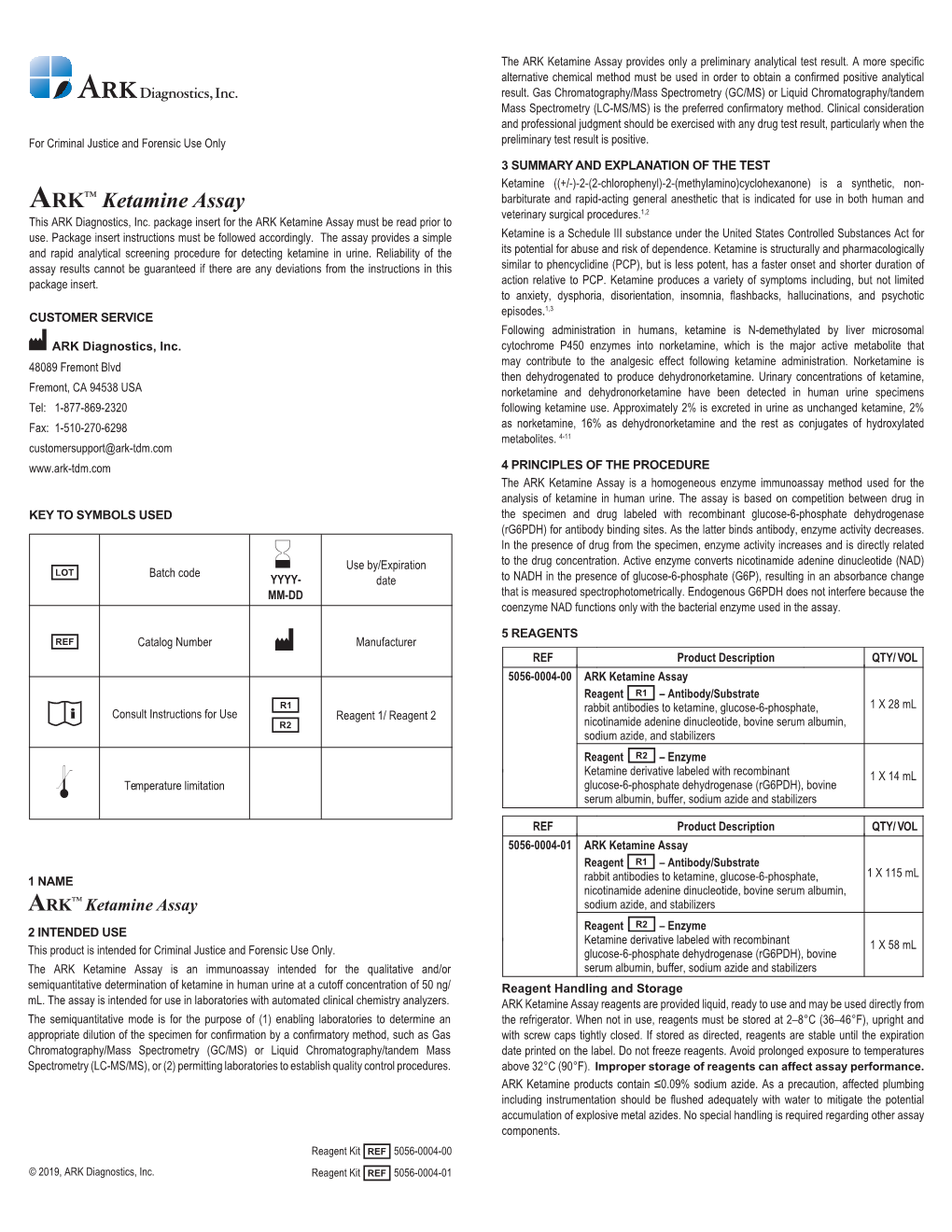 ARK™ Ketamine Assay Package Insert