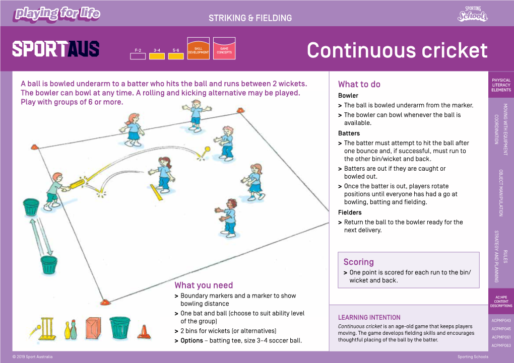 Continuous Cricket