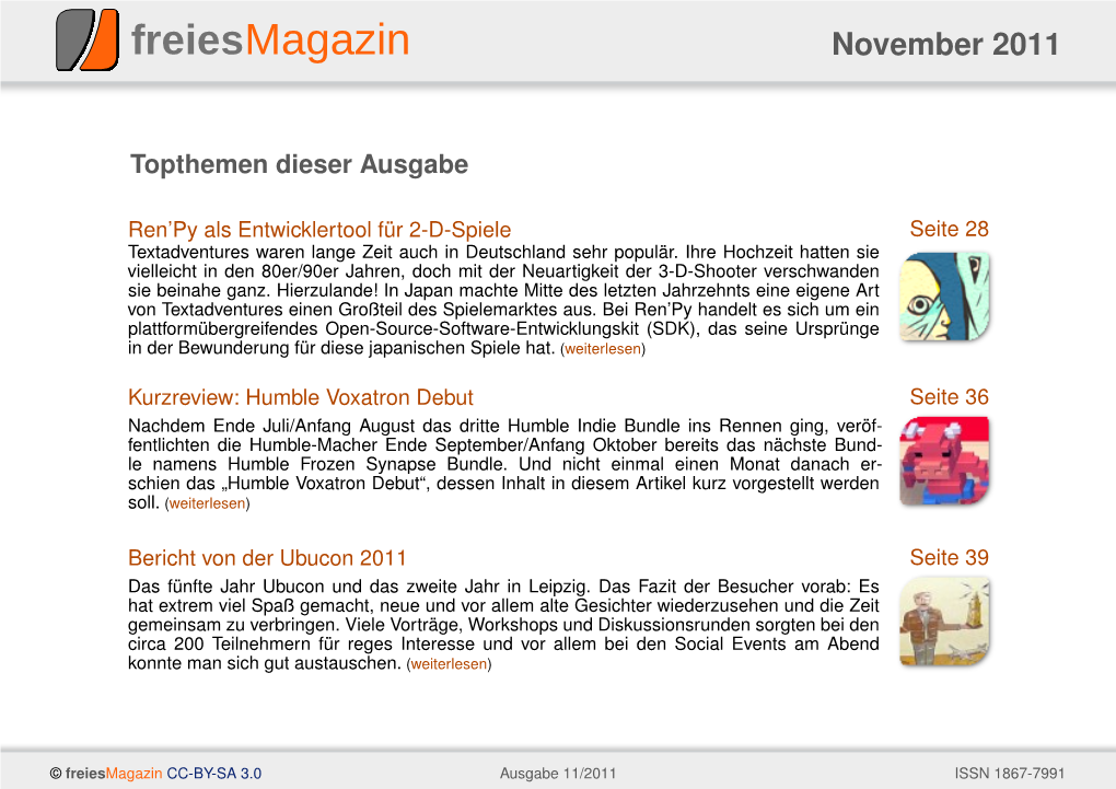 Ausgabe 11/2011 Als