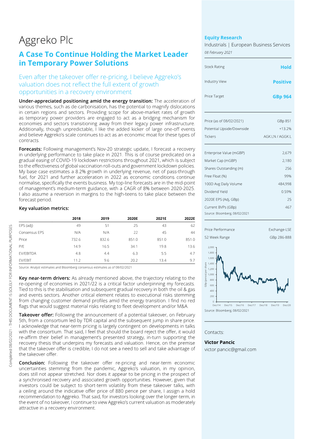 Aggreko’S Current Hold Valuation As a Moderately Assign I Share, Recommendation Per to Aggreko