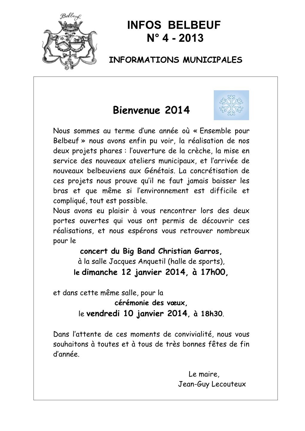 Infos Belbeuf N° 4 - 2013