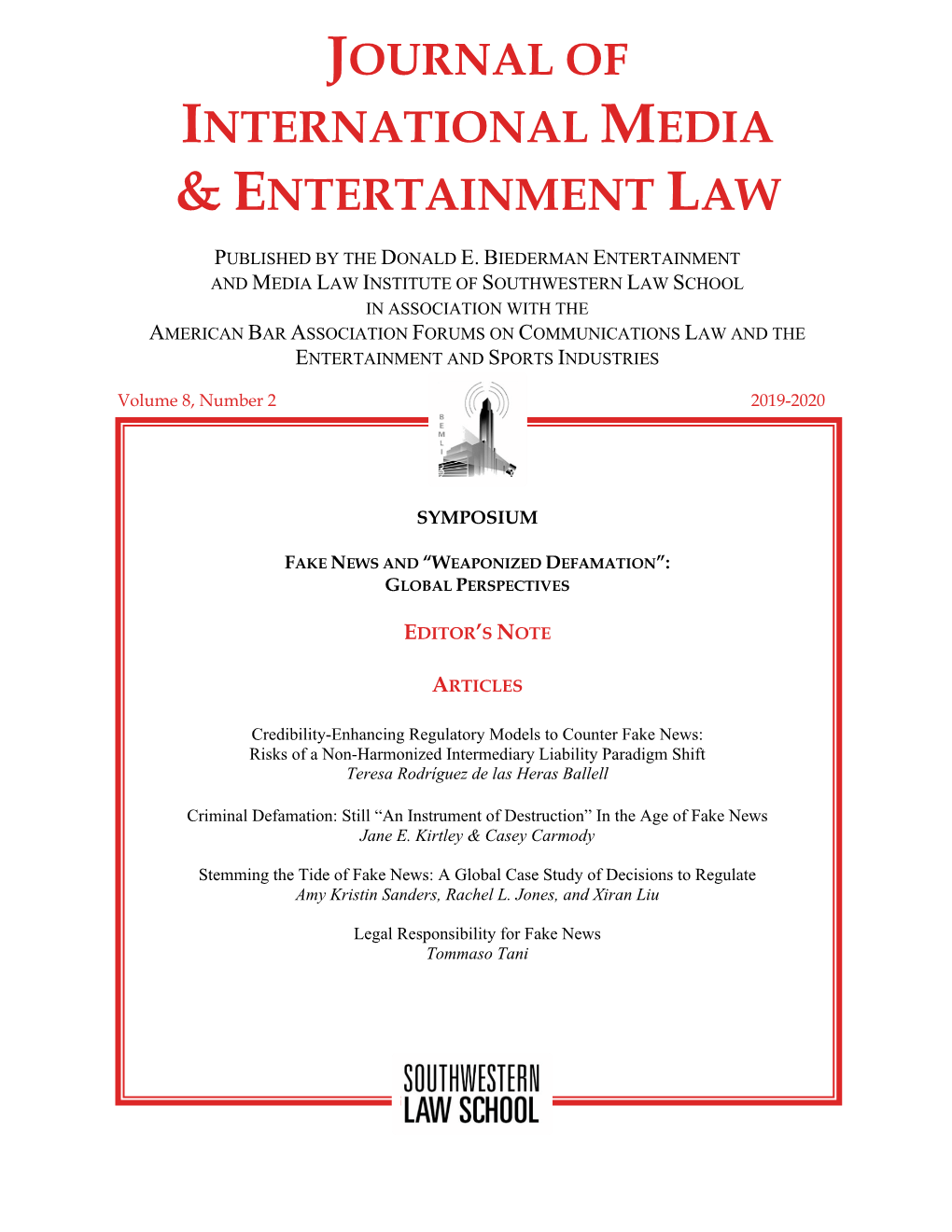 Journal of International Media & Entertainment