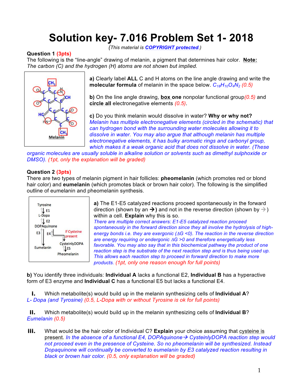 7.016 Introductory Biology Fall 2018