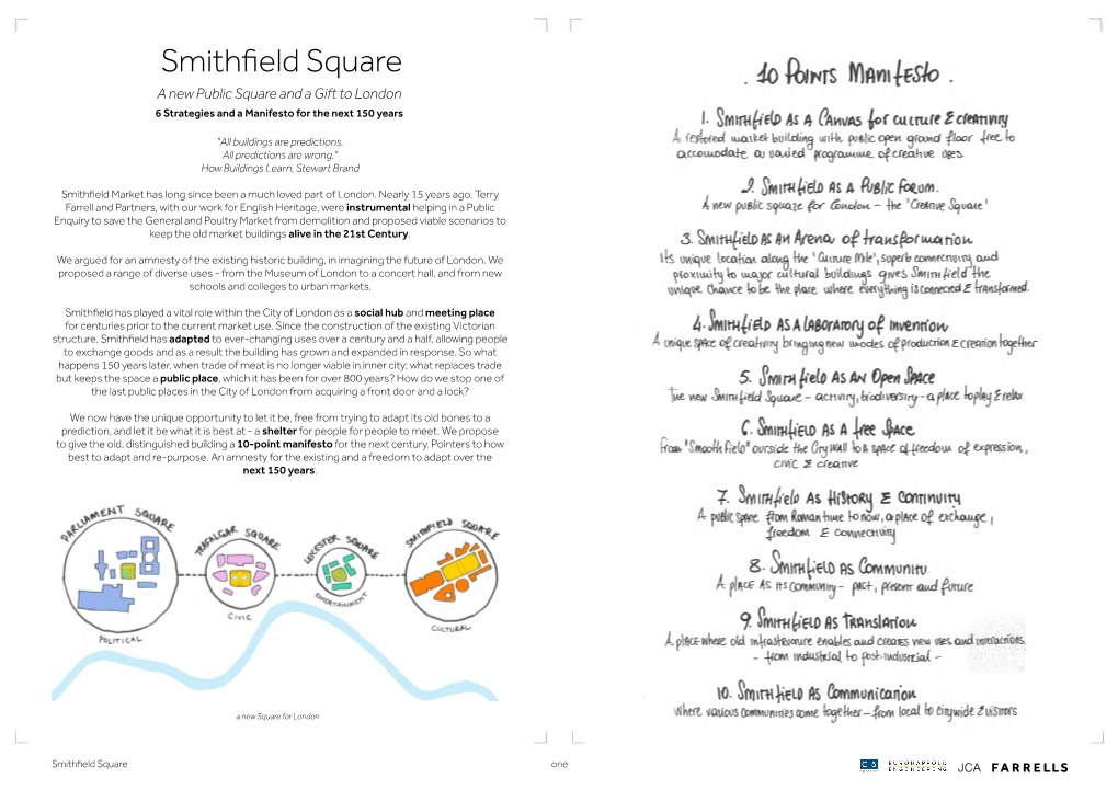 Smithfield Square a New Public Square and a Gift to London 6 Strategies and a Manifesto for the Next 150 Years