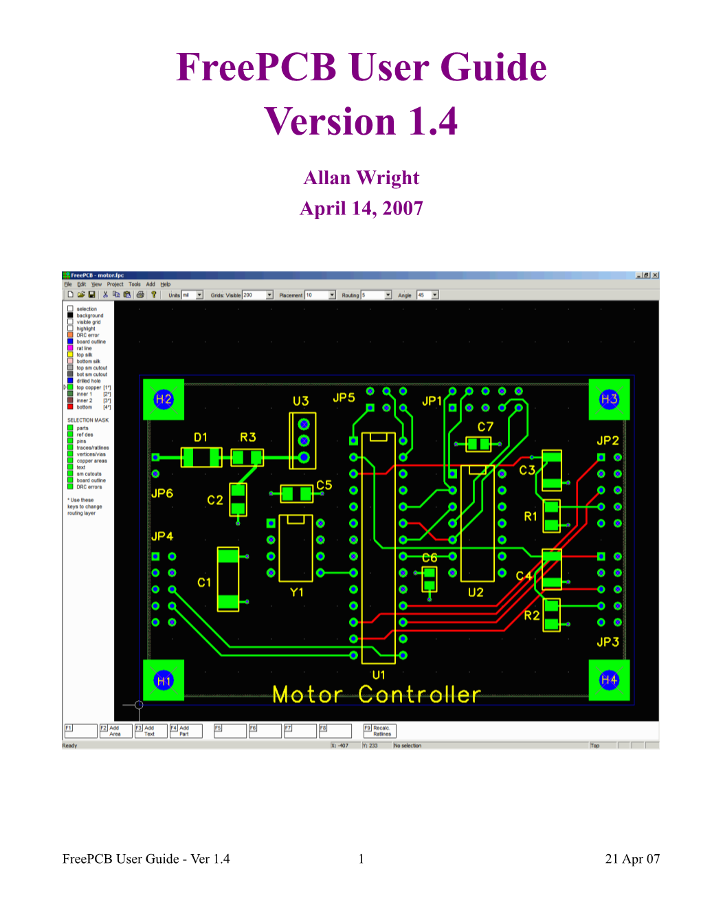 Freepcb User Guide Version 1.4