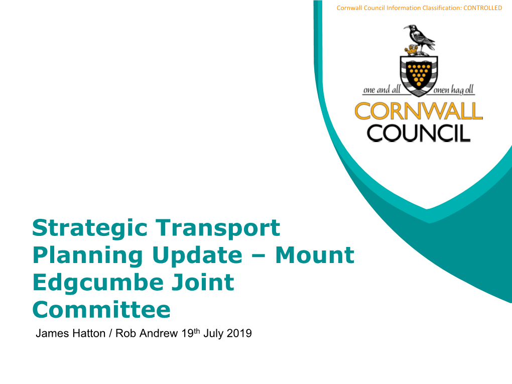 Strategic Transport Planning Update