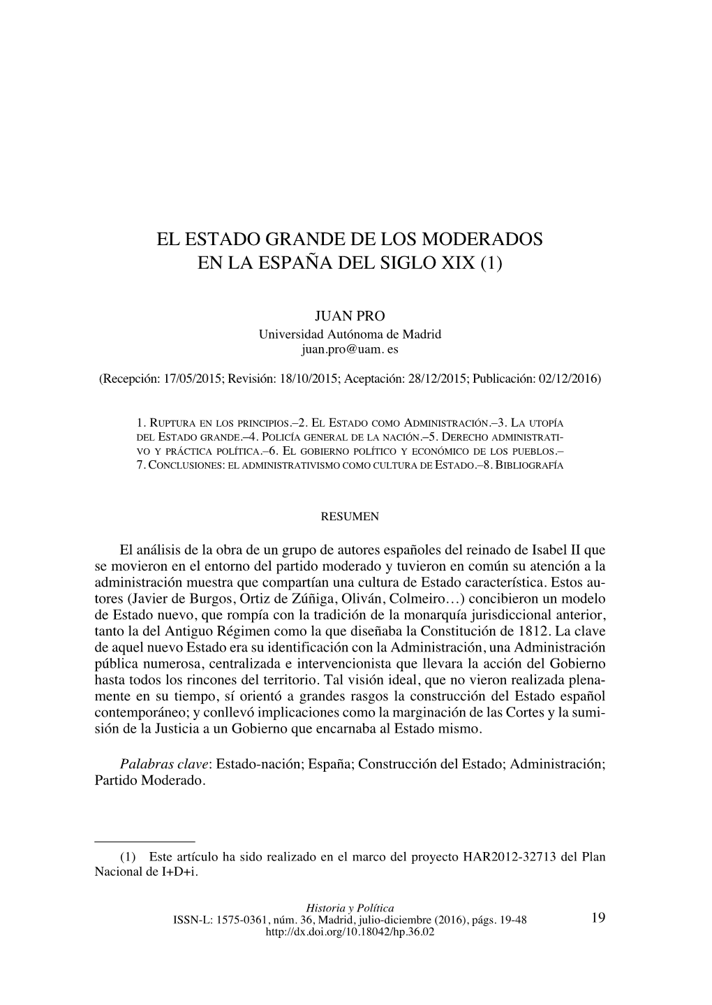 El Estado Grande De Los Moderados En La España Del Siglo Xix (1)