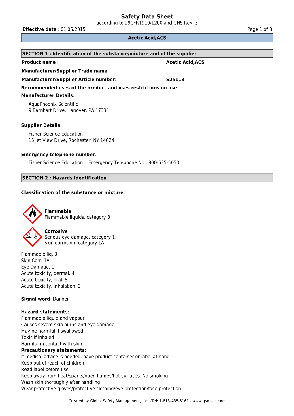 Acetic Acid,ACS