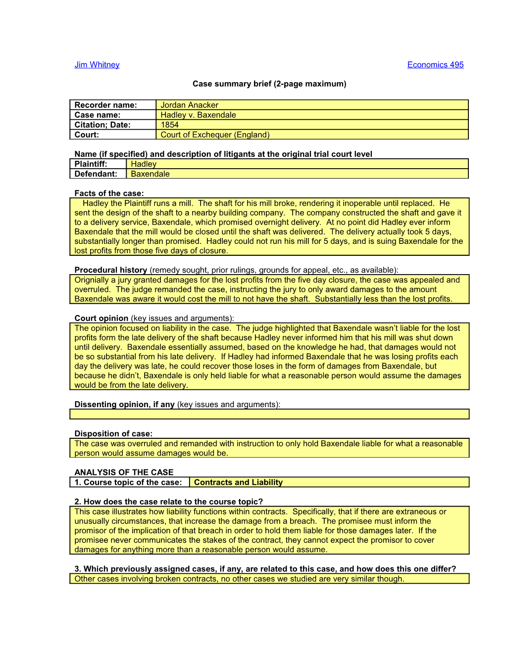 Case Summary Brief (2-Page Maximum) s1