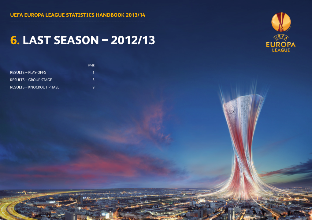 2013/14 UEFA Europa League Statistics Handbook: Last