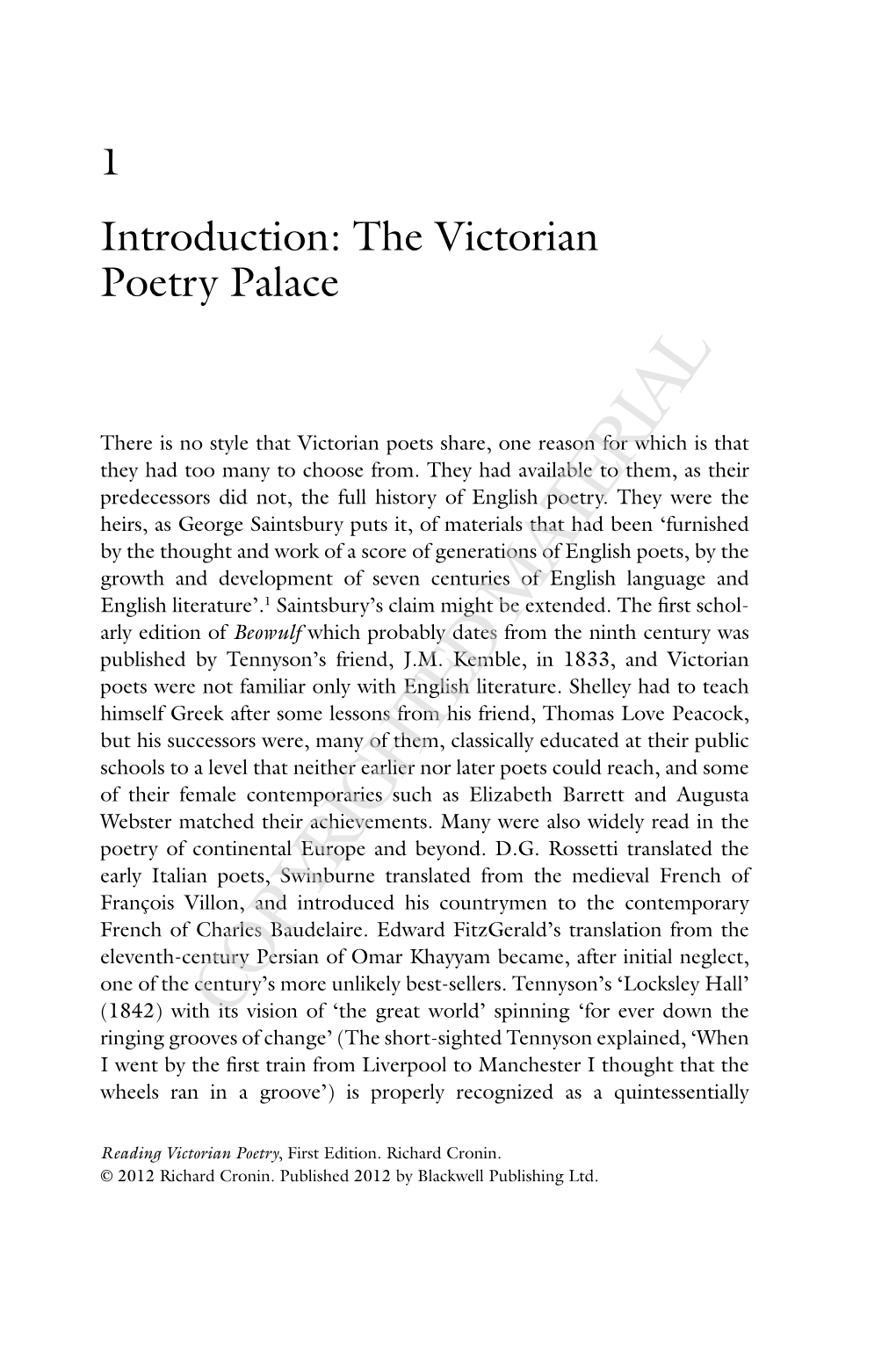 Introduction: the Victorian Poetry Palace