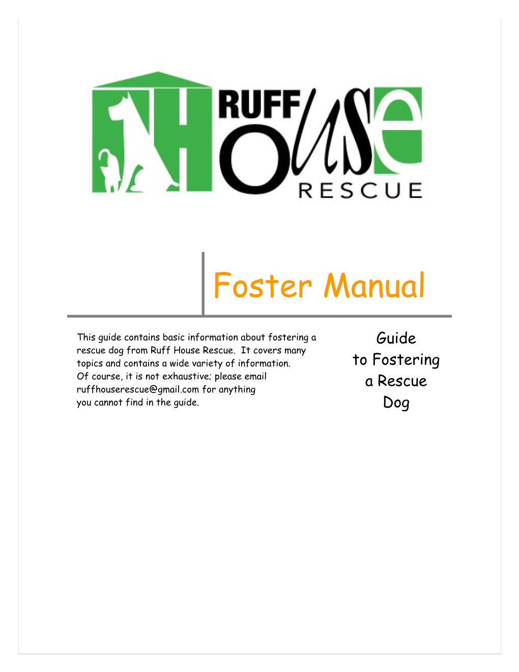 Austin Boxer Rescue Foster Manual