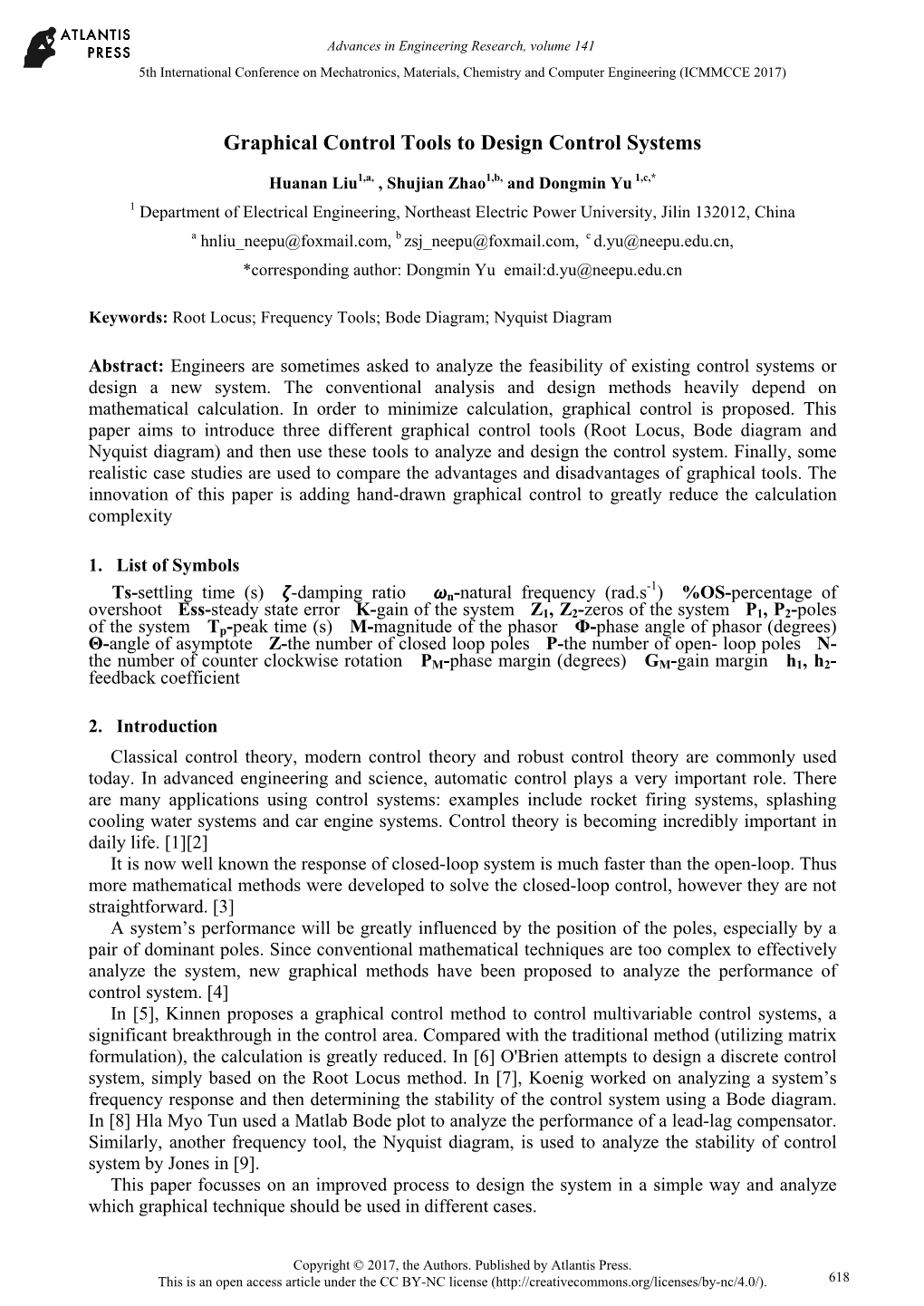 Graphical Control Tools to Design Control Systems