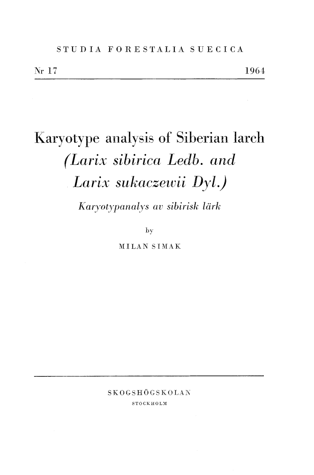 Icary Oty E Analysis of Siberian Larch