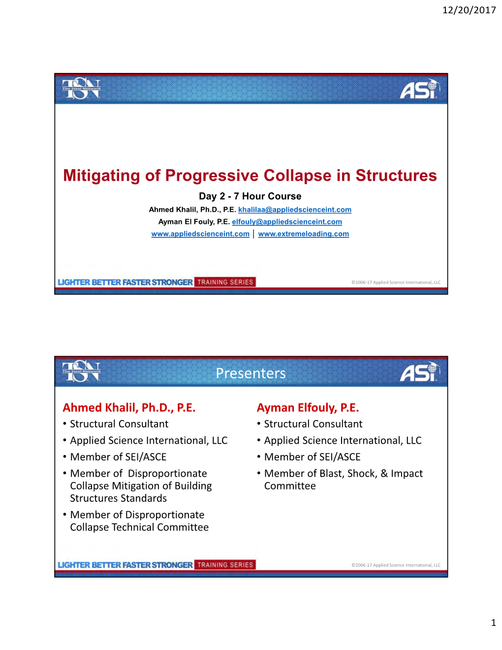 Progressive Collapse Design