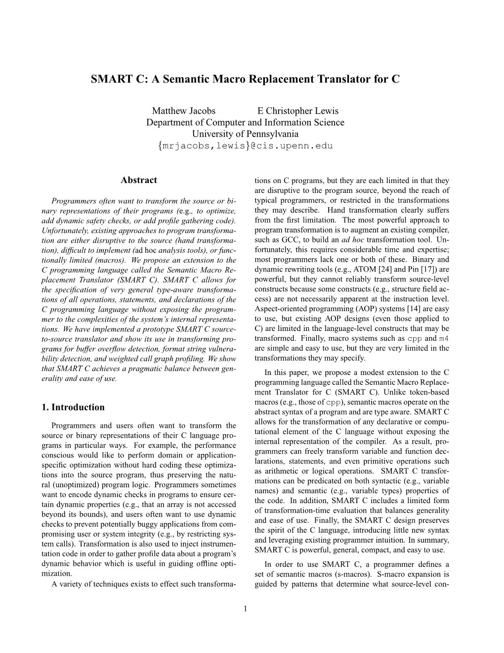 A Semantic Macro Replacement Translator for C