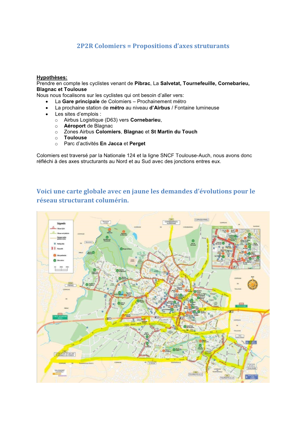 2P2R Colomiers = Propositions D'axes Struturants Voici Une Carte