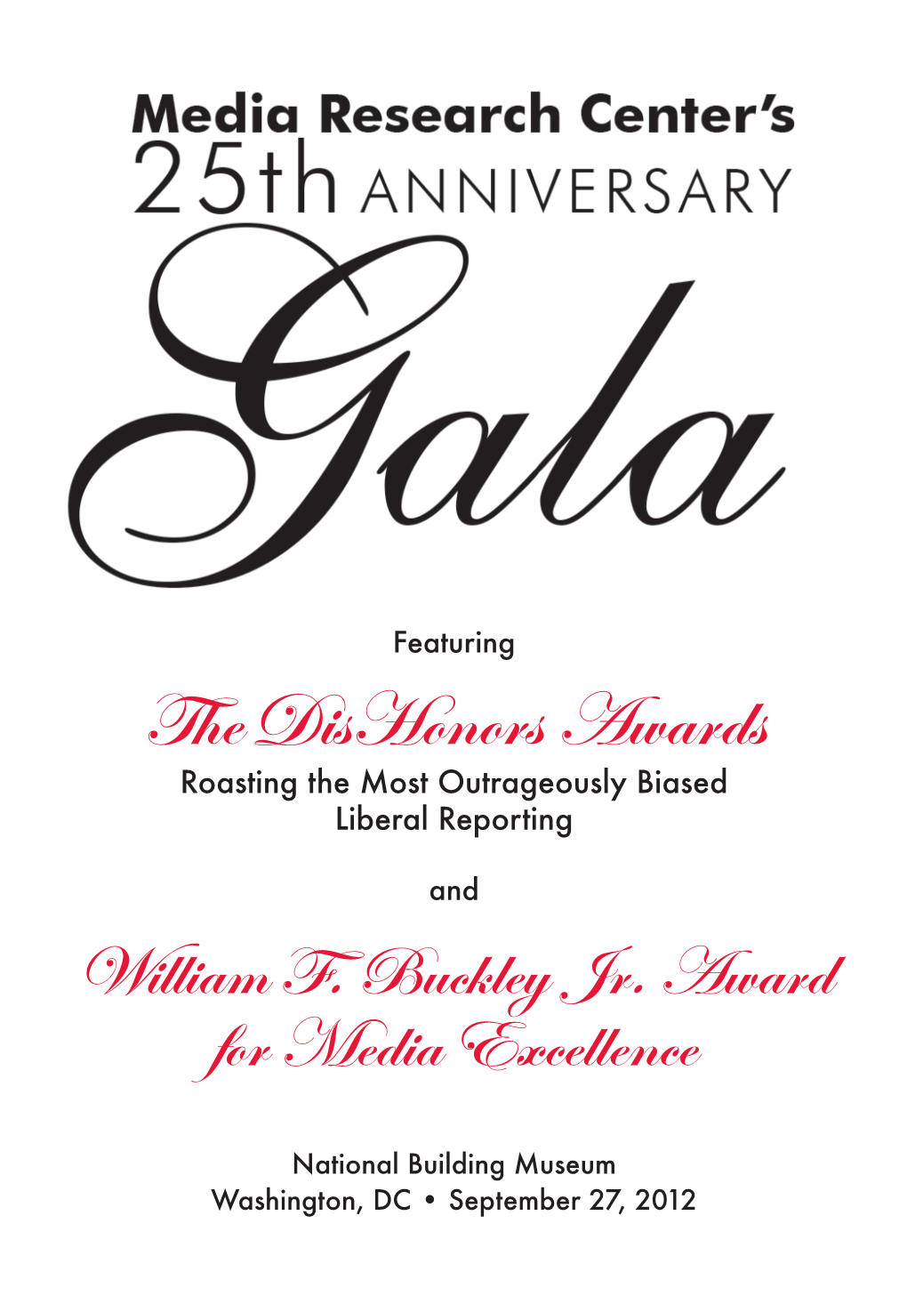 25Th Anniversary Gala Program