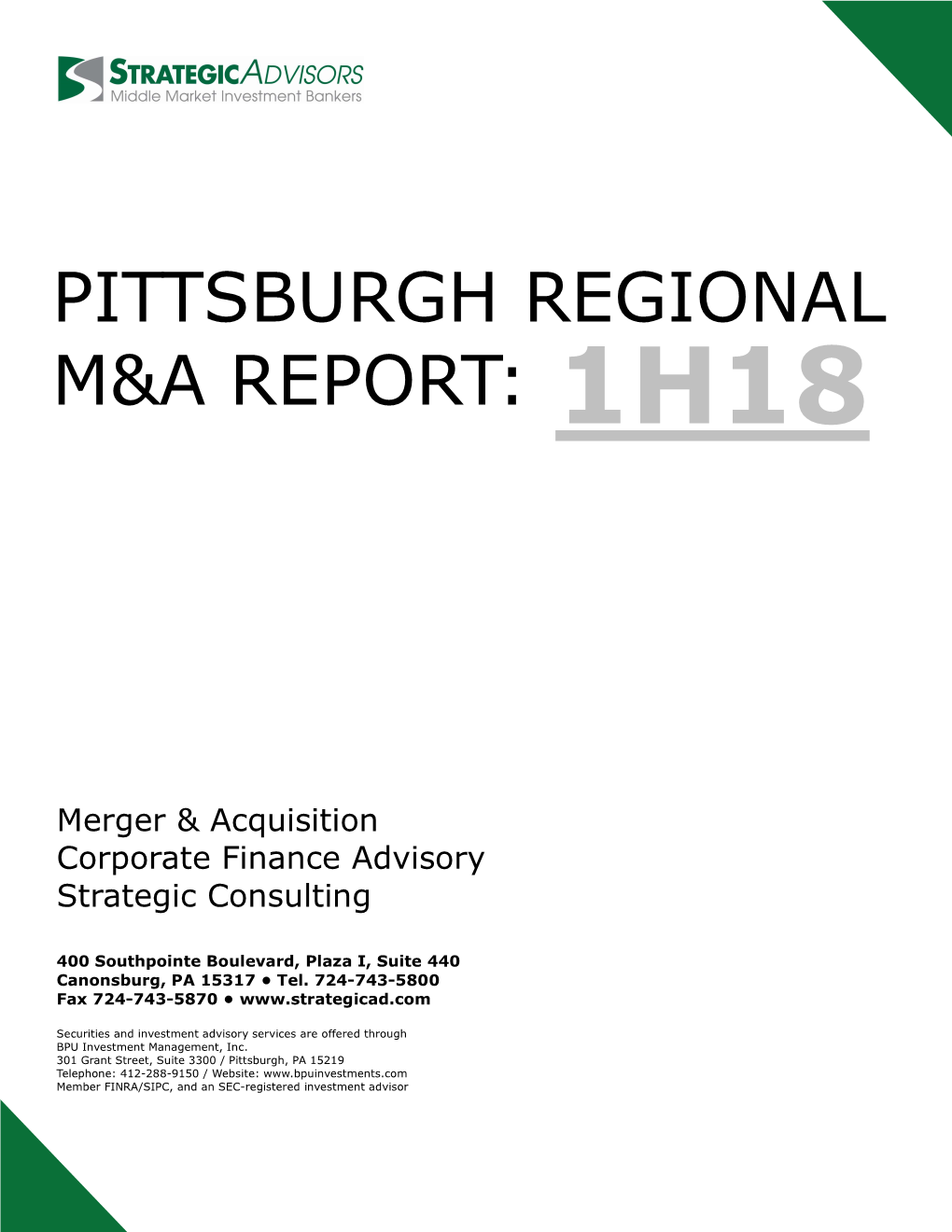 Pittsburgh Regional M&A Report