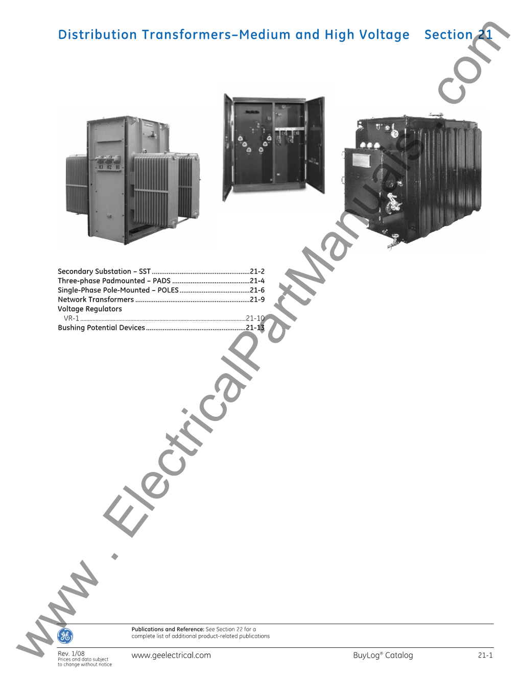 Distribution Transformers–Medium and High Voltage Section 21