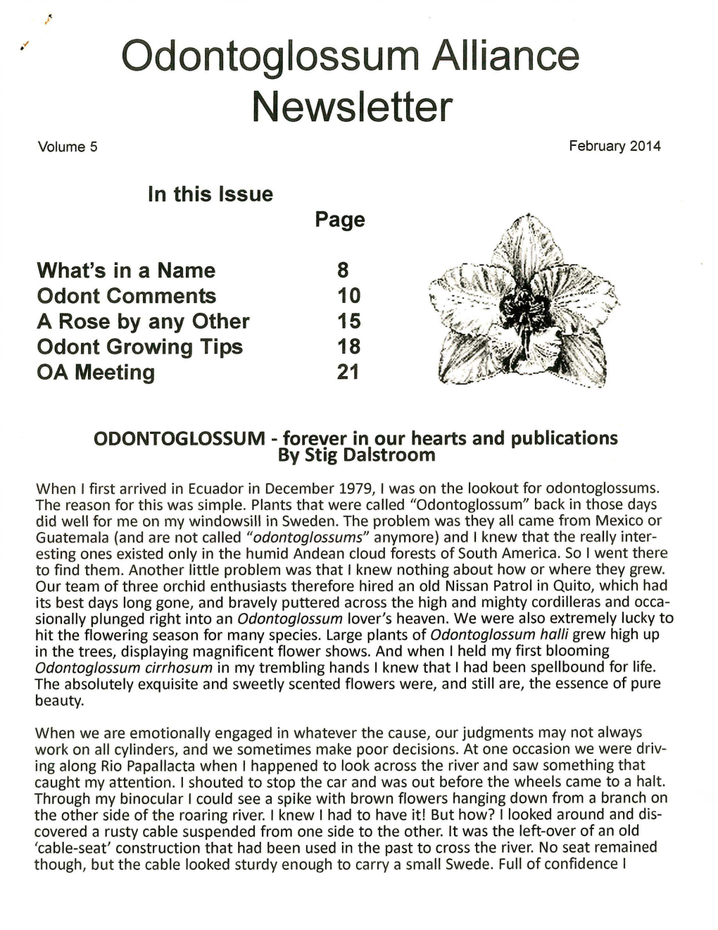 February 2014 Newsletter