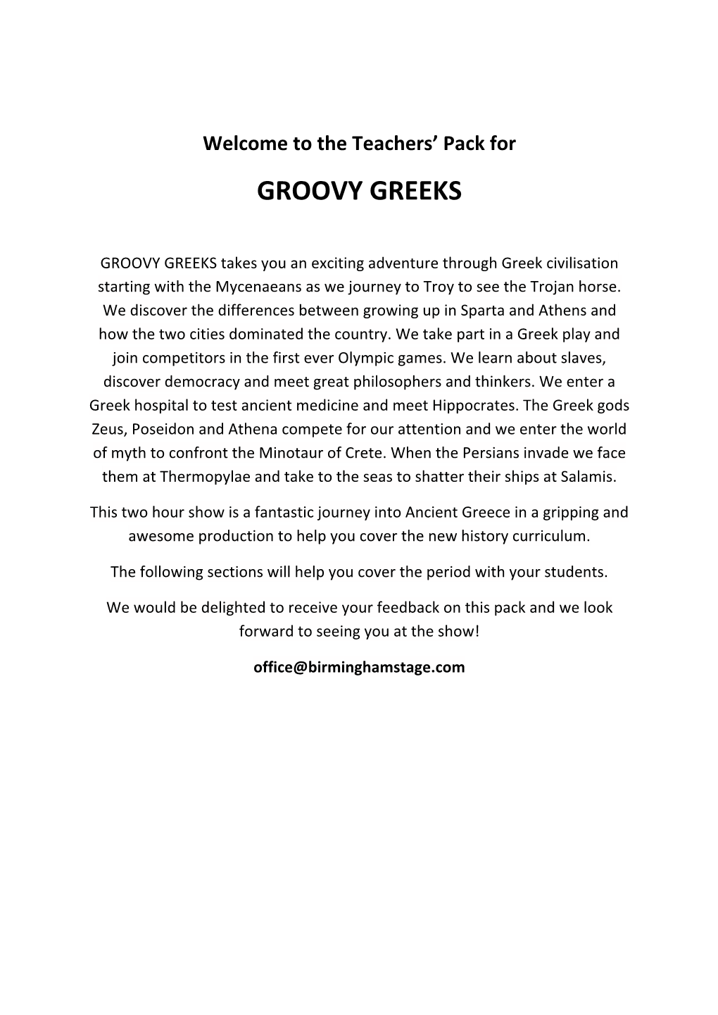 Groovy Greeks