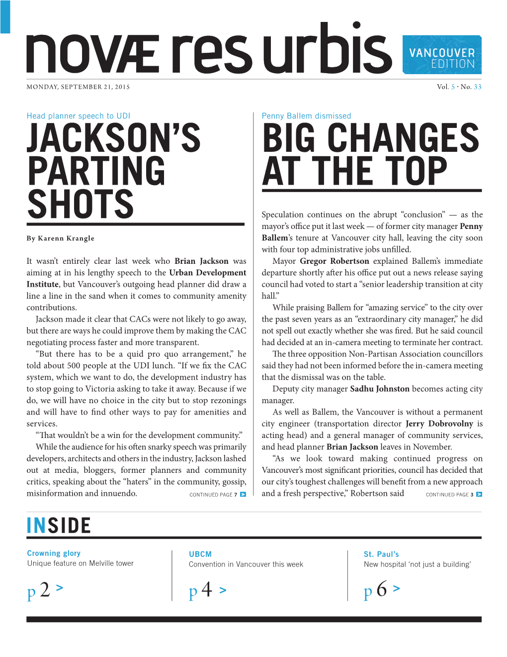 Jackson's Parting Shots Big Changes at The