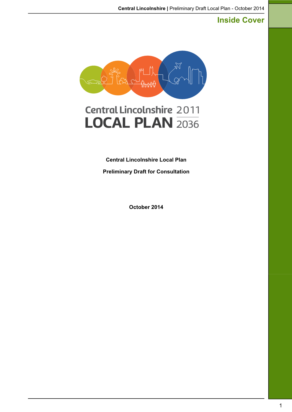Preliminary Draft Local Plan - October 2014 Inside Cover