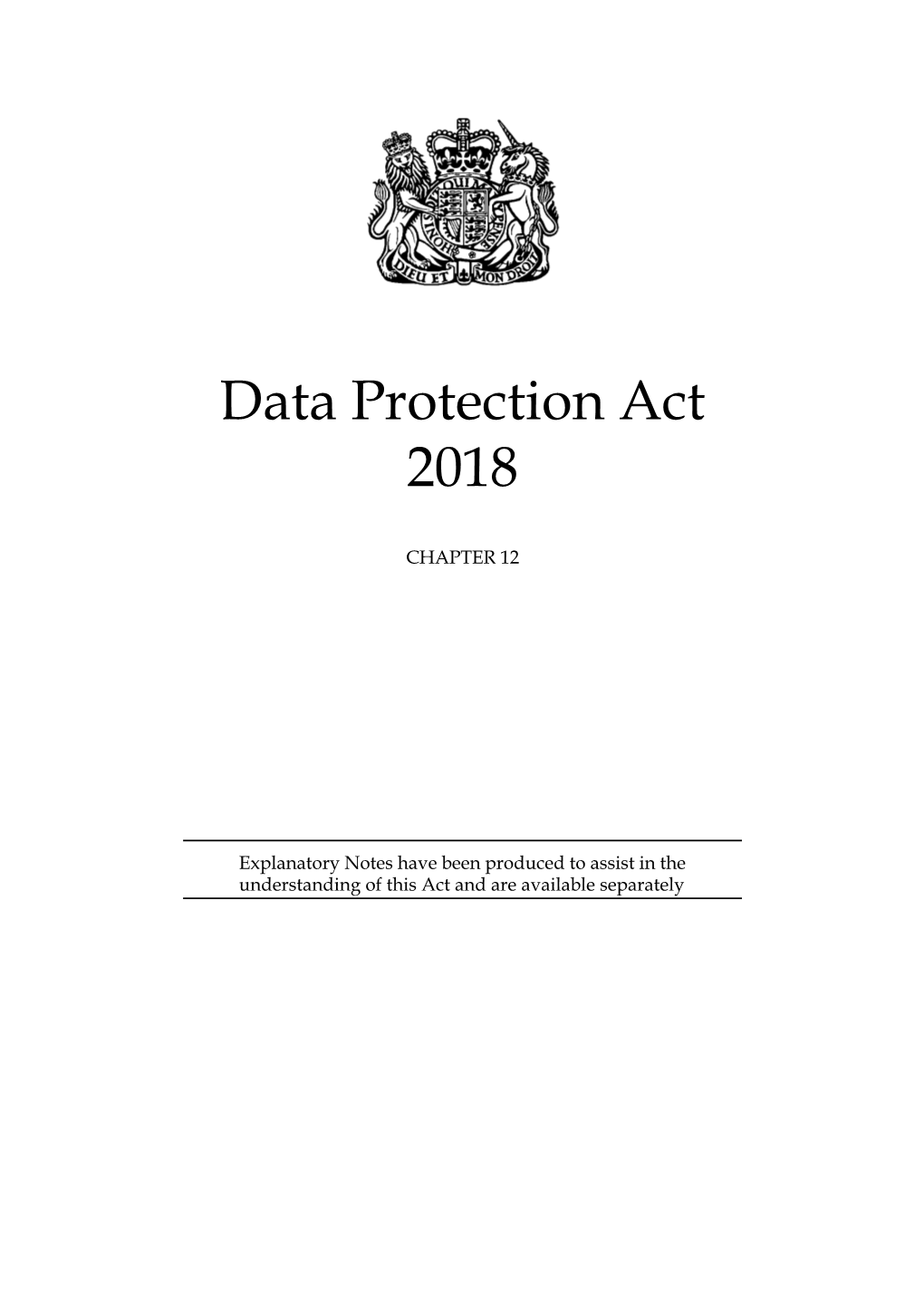 Data Protection Act 2018