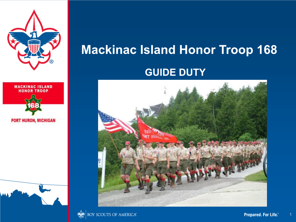 Mackinac Island Honor Troop 168 Guide Duty.Pdf