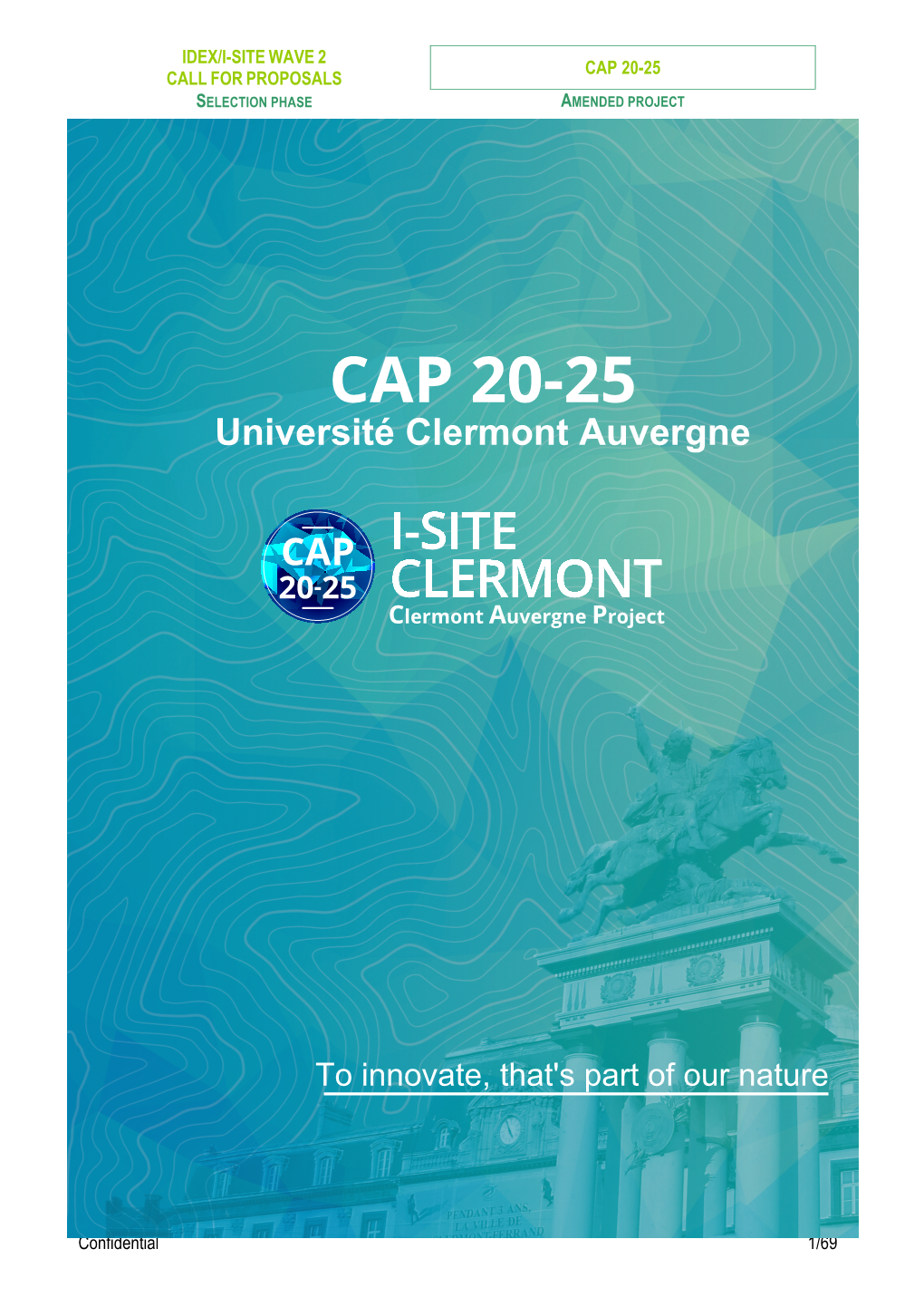 Cap 20-25 Call for Proposals Selection Phase Amended Project