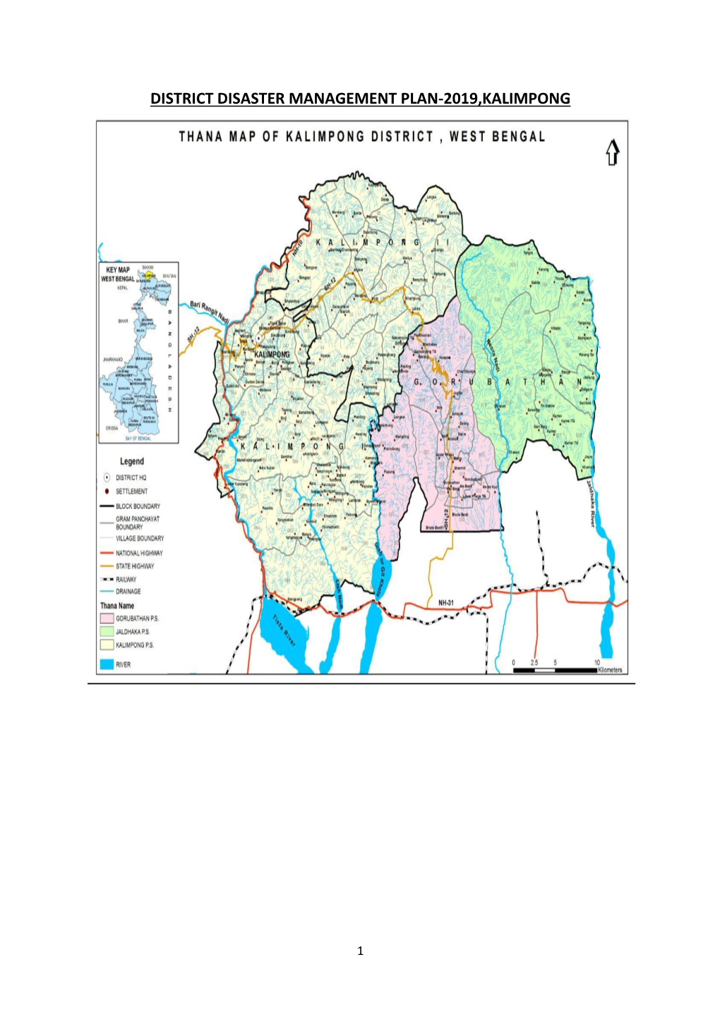 District Disaster Management Plan-2019,Kalimpong