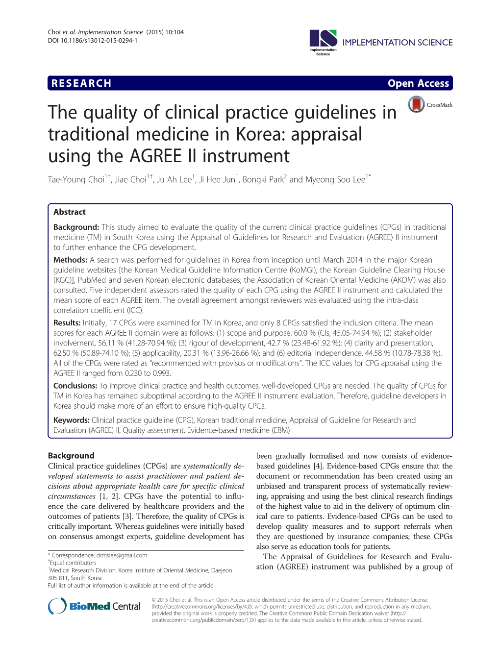 The Quality of Clinical Practice Guidelines in Traditional Medicine In