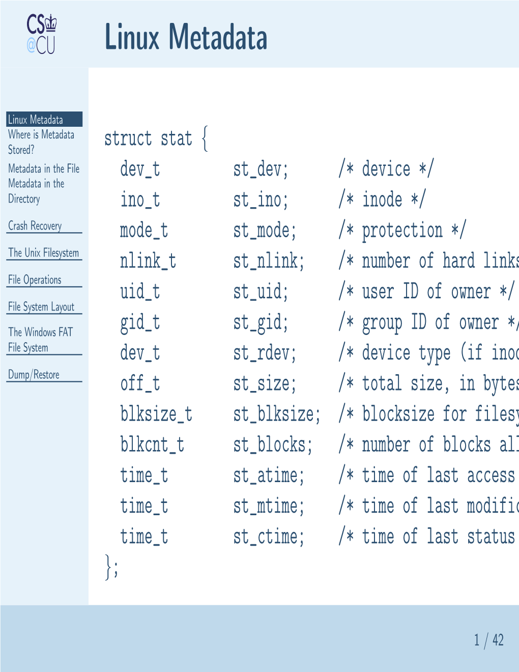 Linux Metadata