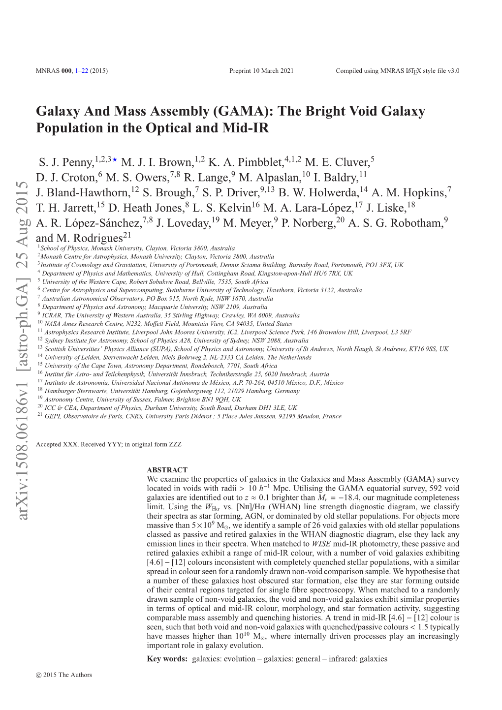 Galaxy and Mass Assembly (GAMA): the Bright Void Galaxy Population