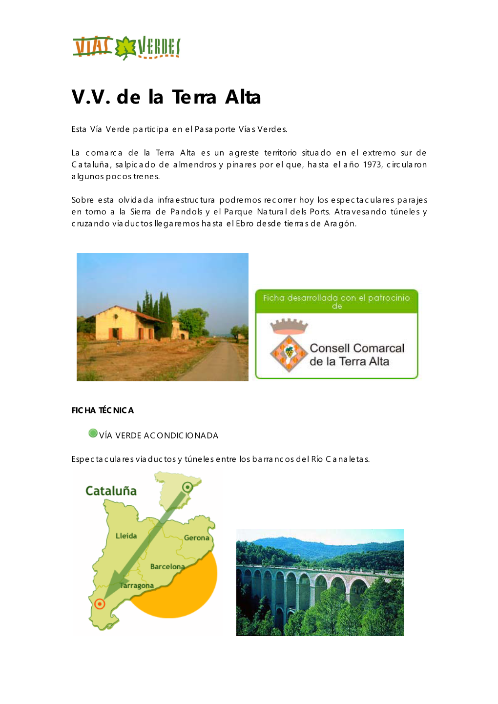 Vía Verde De La Terra Alta (Tarragona)