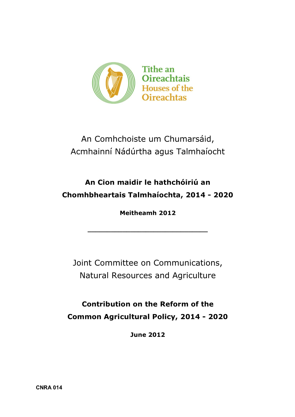 Oireachtas Library & Research Service Internal Document Template