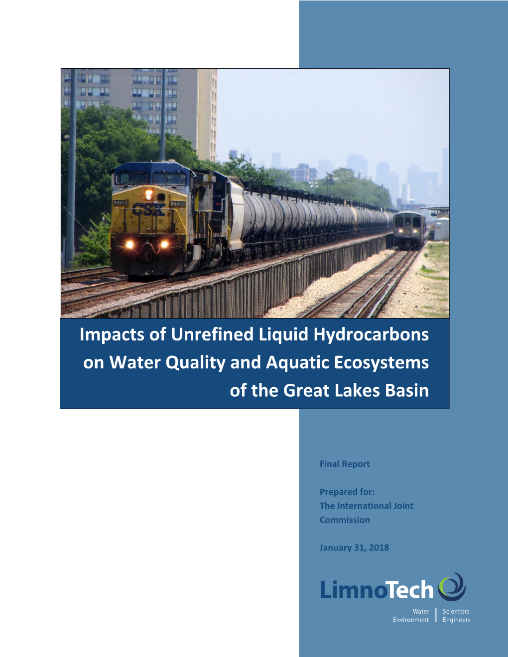 Impacts of Unrefined Liquid Hydrocarbons on Water Quality and Aquatic Ecosystems of the Great Lakes Basin