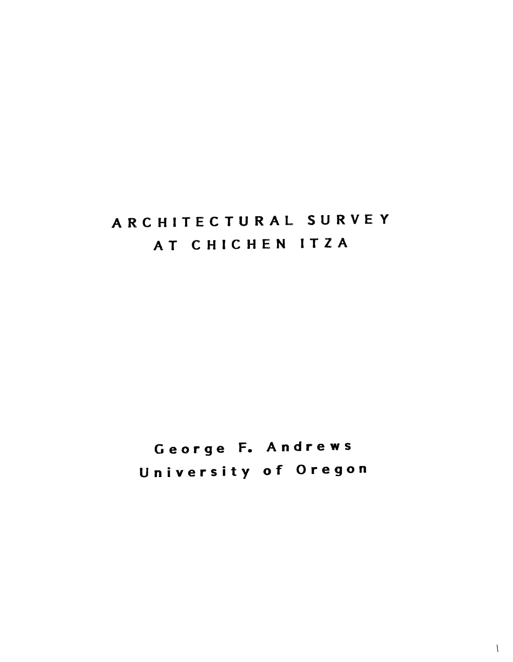 Architectural Survey at Chichen Itza