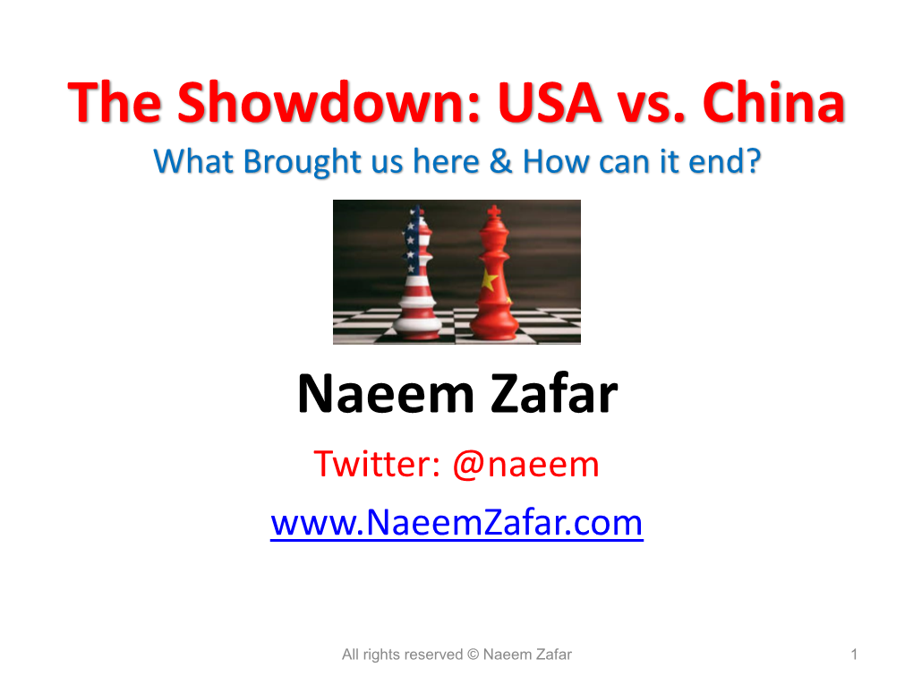 The Showdown USA Vs China (Naeem Zafar)