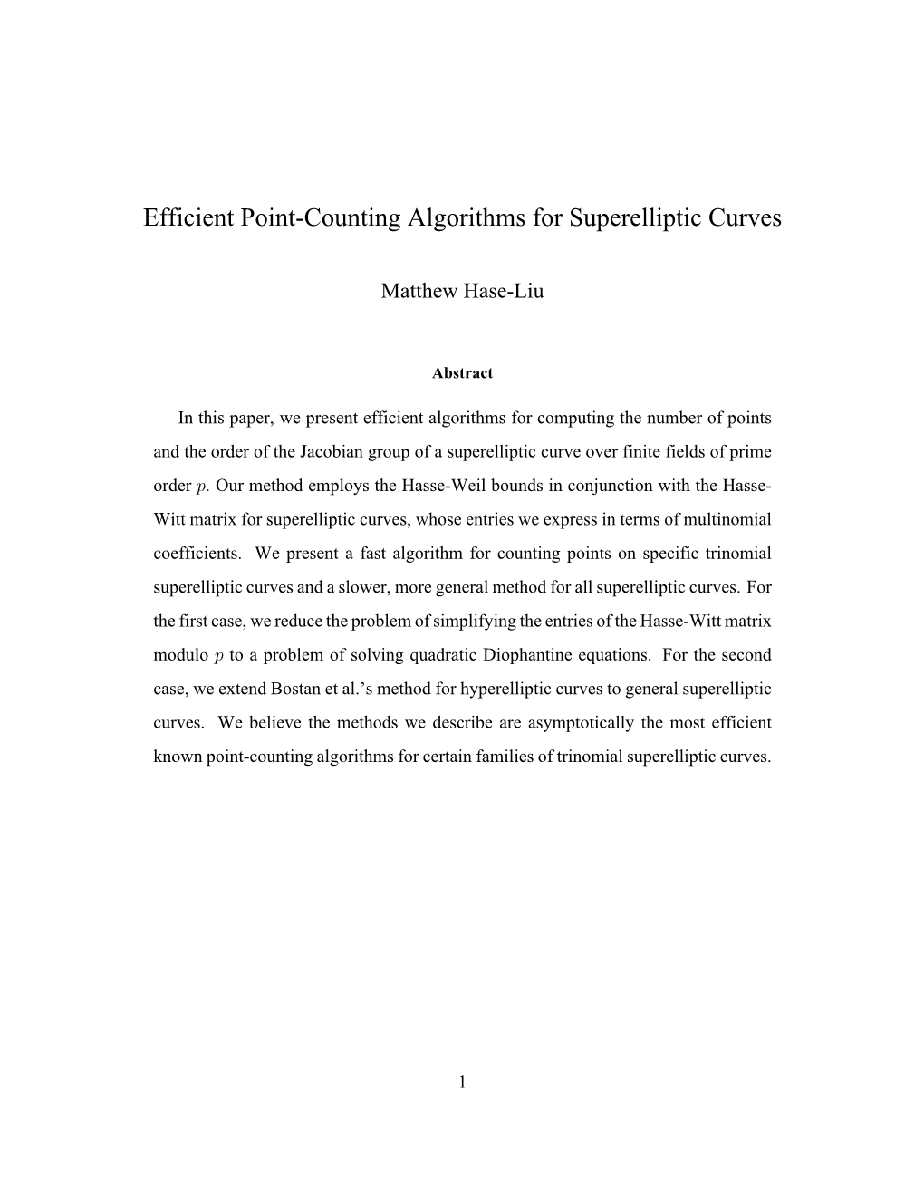 Efficient Point-Counting Algorithms for Superelliptic Curves