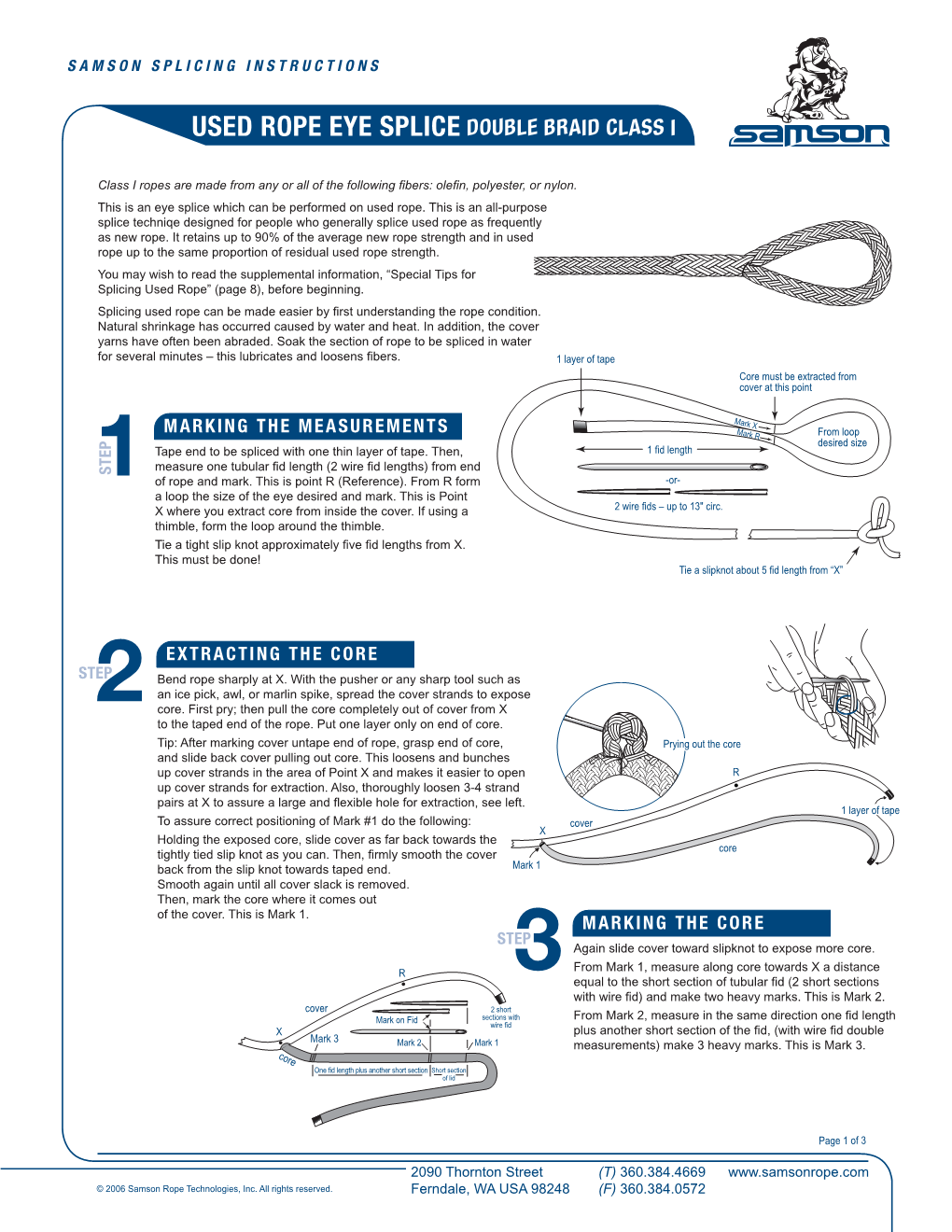 Used Rope Eye Splice Double Braid Class I