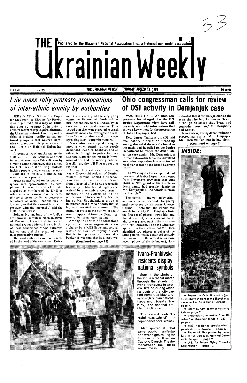 The Ukrainian Weekly 1989