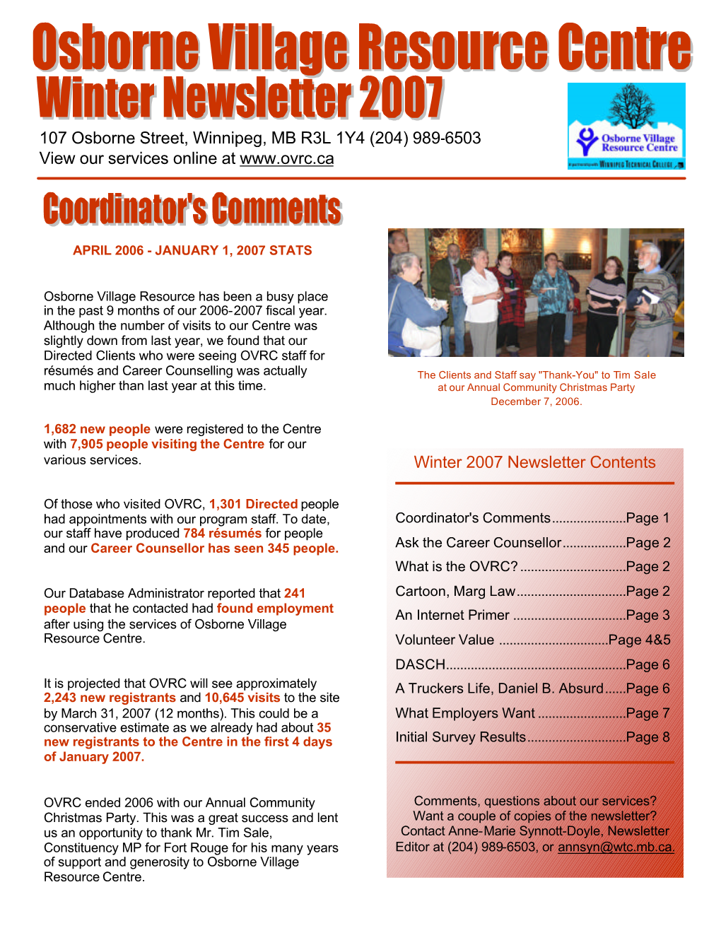 Newsletter February 2007