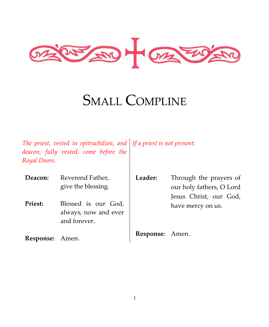 Small Compline